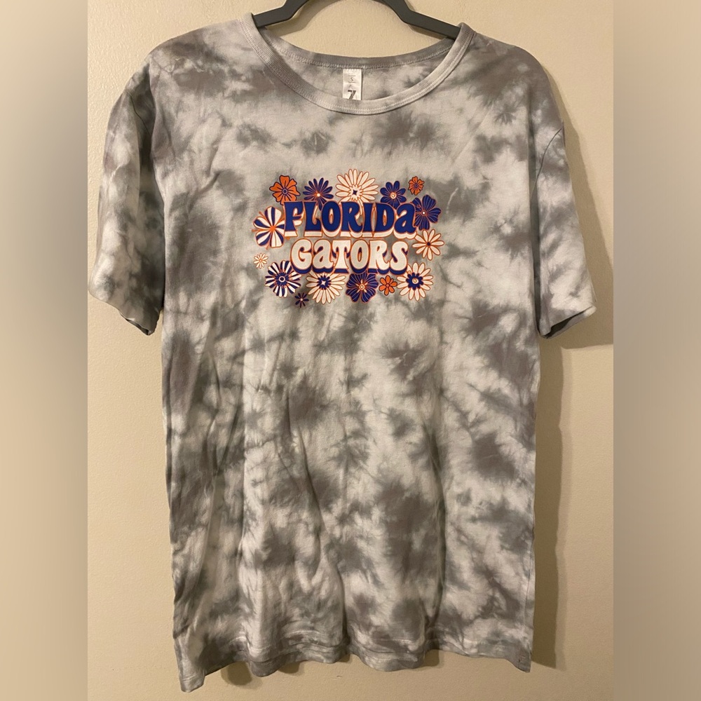 New NWT Zoozatz Grey Tie Dye Florida Gators T-Shirt‎ Unisex Adult Small